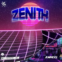the cover of zenth, with neon lights and a neon sign